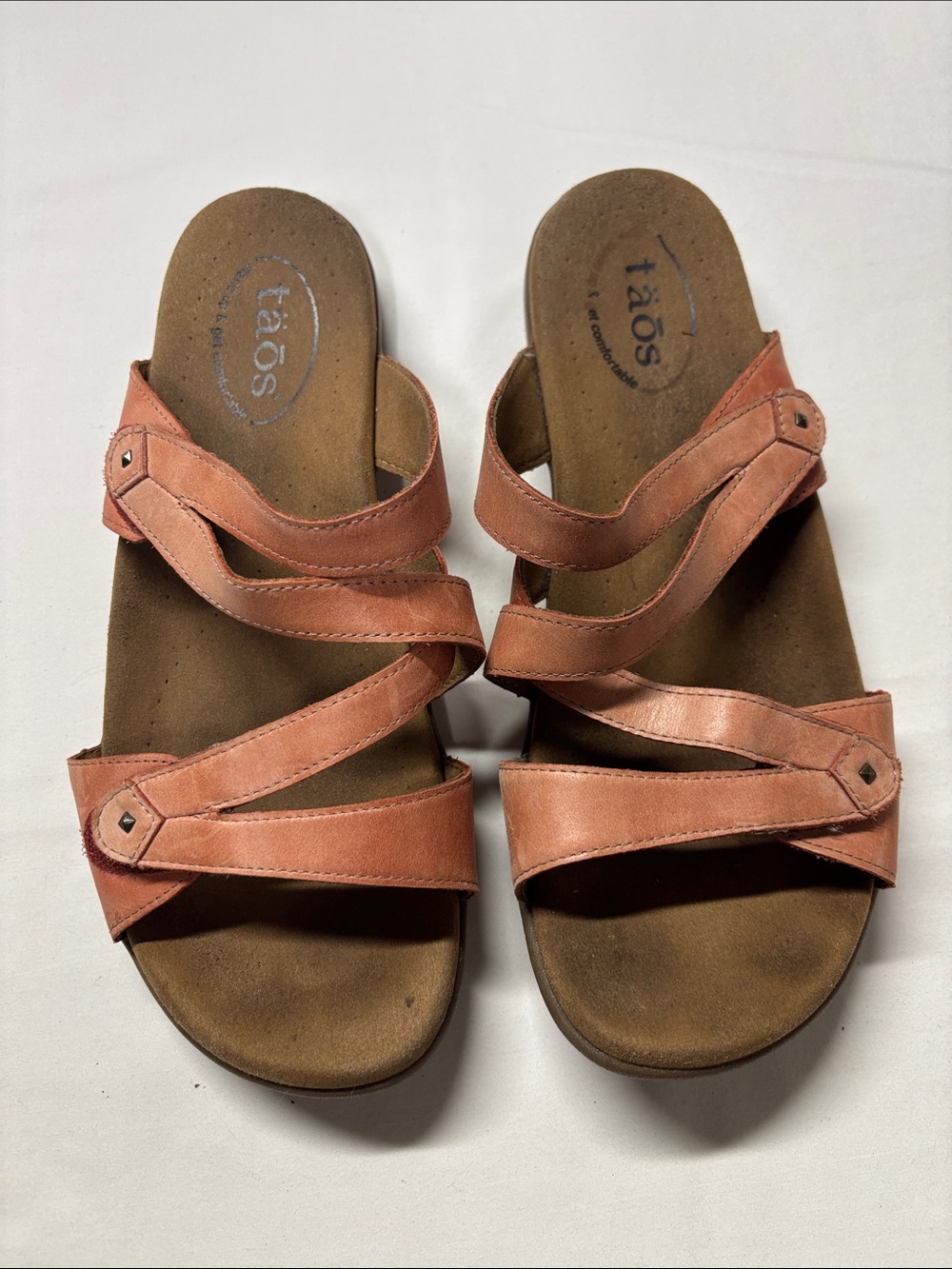 Taos Footwear Women's Multi-Strap Sandal in Coral Pink